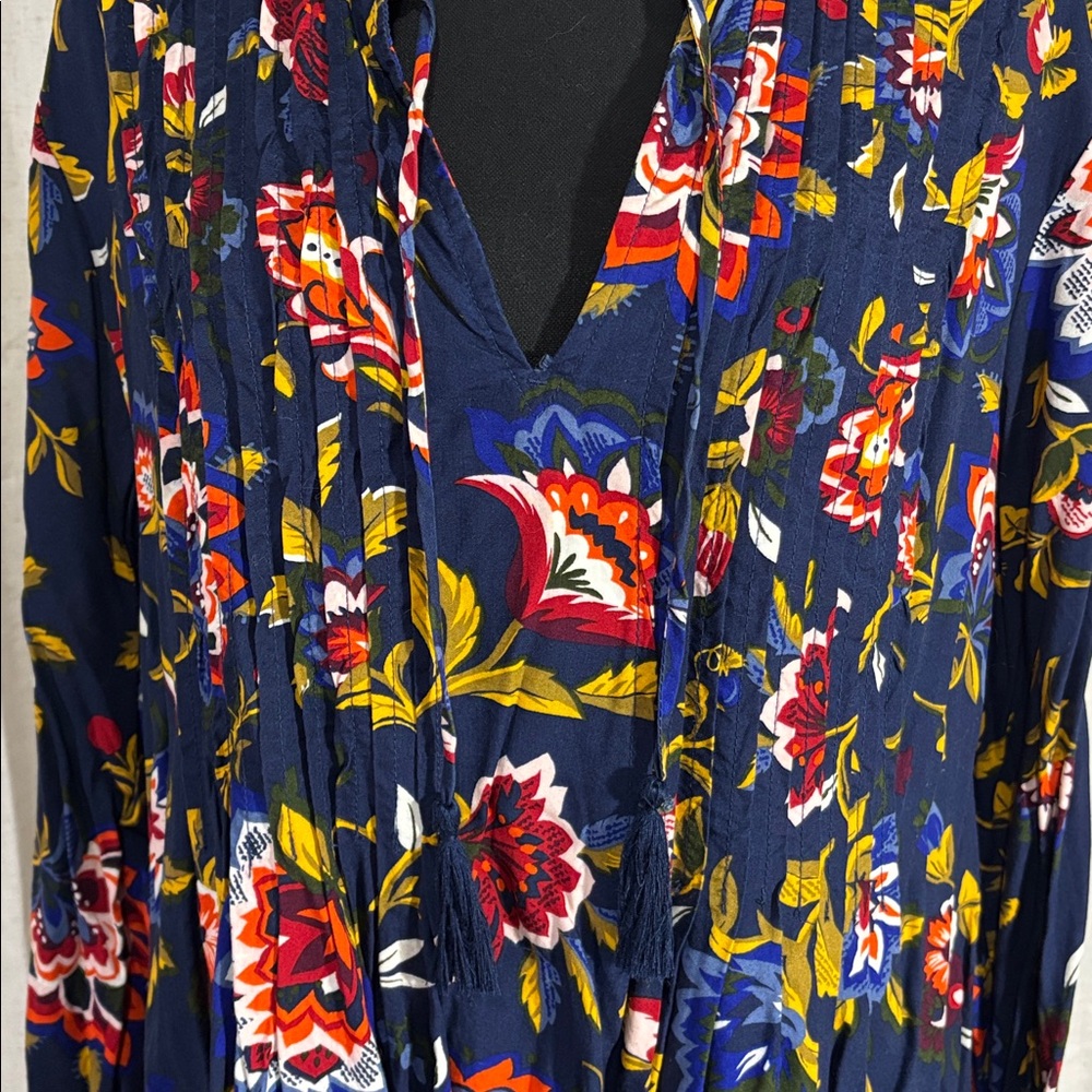 Old Navy Blue Floral Tunic Top or Mini Dress - Picture 5 of 7